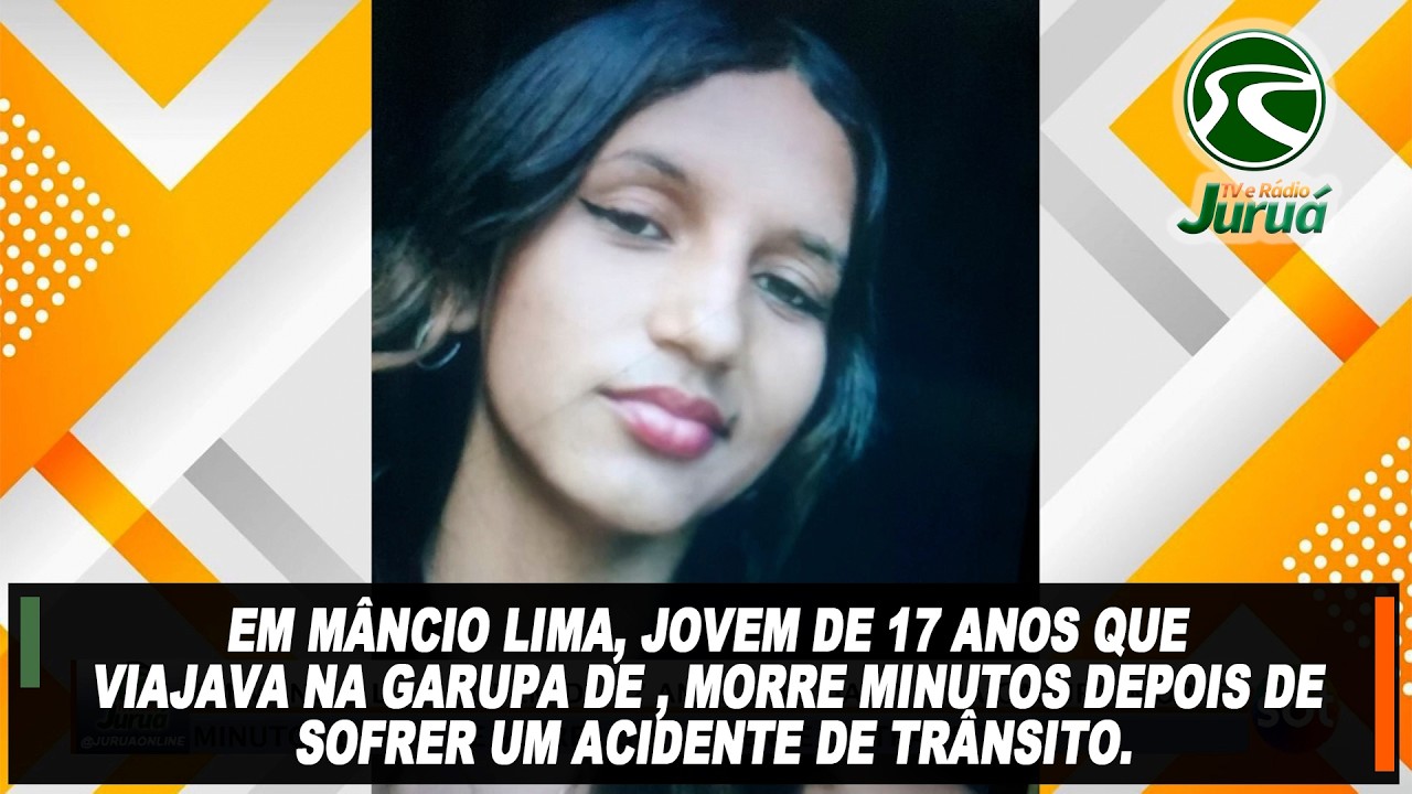 Jovem de 17 anos viajava na garupa de moto, morre minutos depois de sofrer um acidente de trânsito.