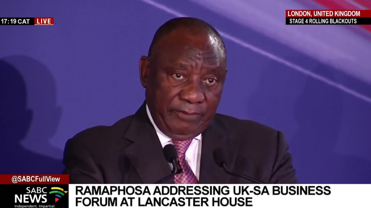 President Ramaphosa addresses UK-SA Business Forum at Lancaster House