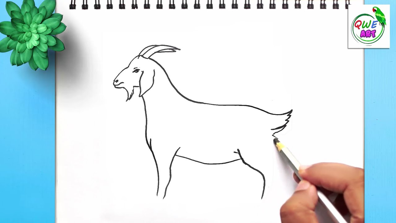 Easy Goat Drawing 🐐| How to Draw a Goat step by step Easy