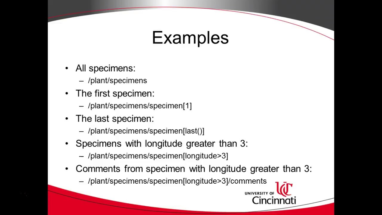 9. XPath examples and demonstrations in XML