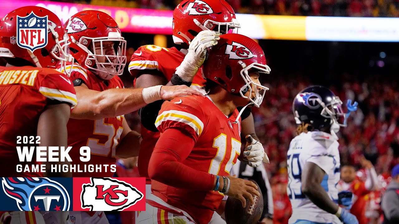 Tennessee Titans vs. Kansas City Chiefs | 2022 Week 9 Game Highlights