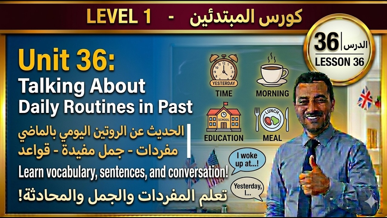 تعليم اللغة الانجليزية: الدرس 36  / المستوى A1.