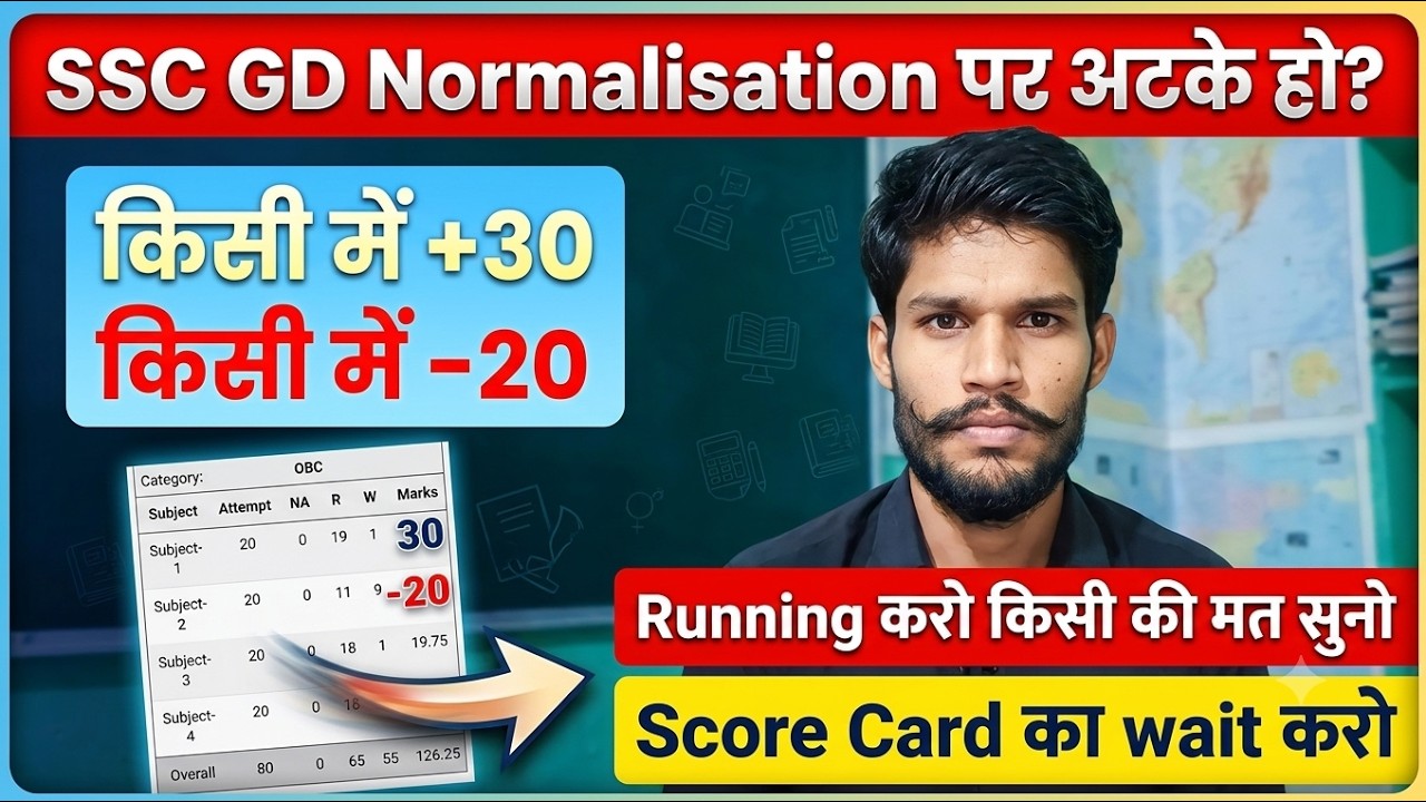 SSC GD Normalization: +30 in some, -20 in others || Wait for your Score Card || Keep running