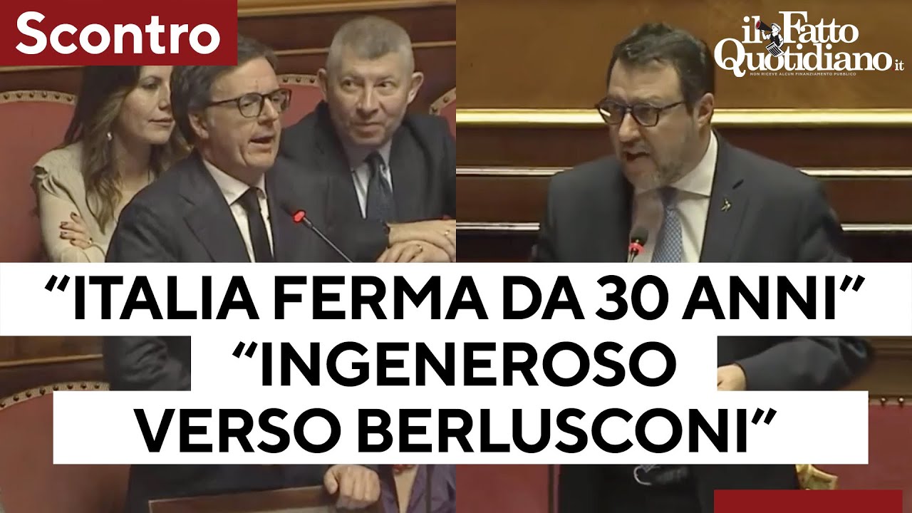 Scontro tra Salvini e Renzi in Senato: 