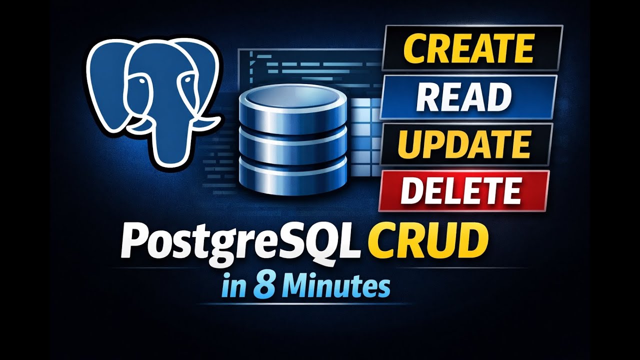PostgreSQL Database Creation & CRUD Operations | Beginner Friendly (Create, Read, Update, Delete)