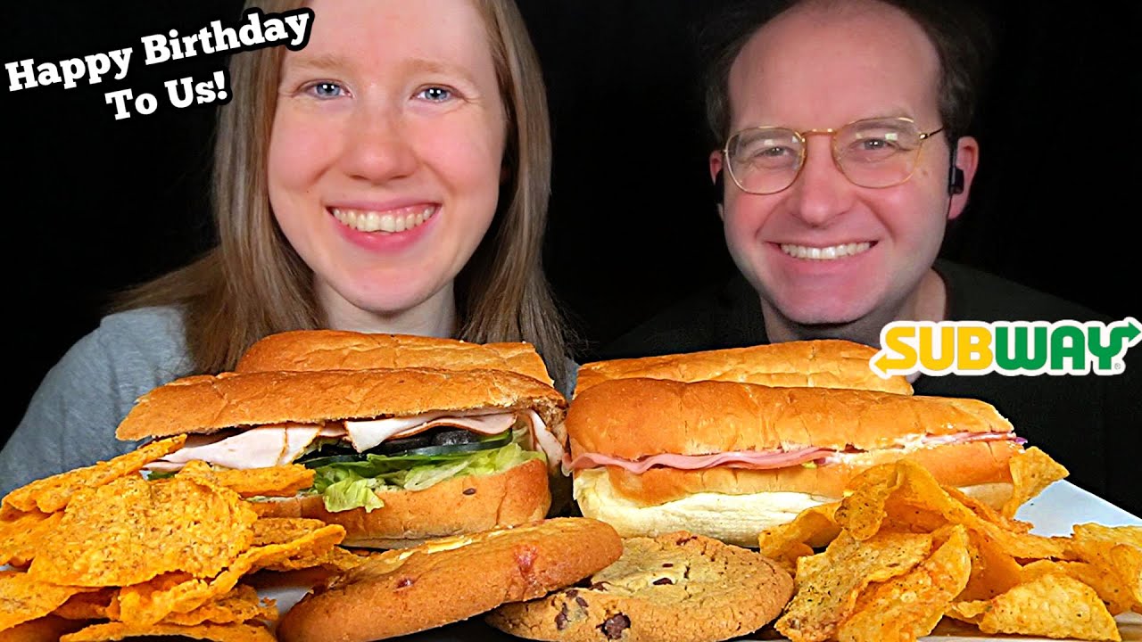 ASMR SUBWAY FEAST MUKBANG (No Talking) EATING SOUNDS