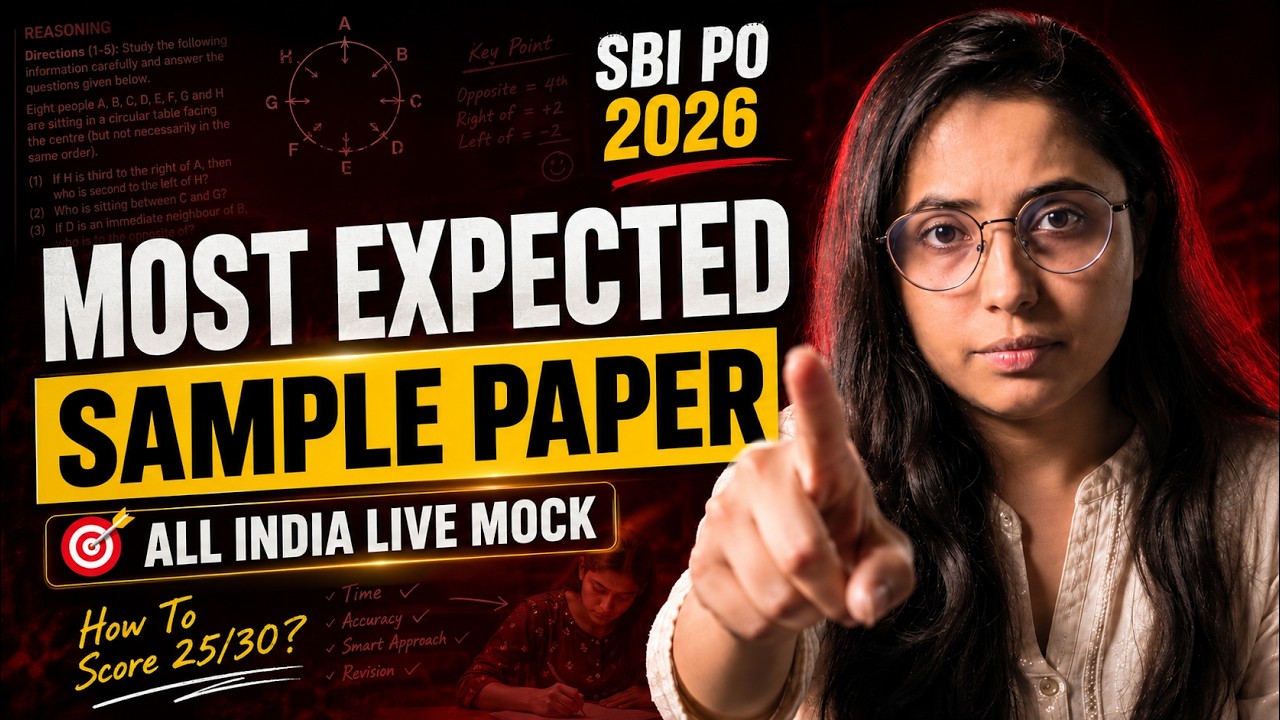 🔥 SBI PO 2026 MOST EXPECTED Reasoning Paper | SBI PO 2026 Latest Pattern