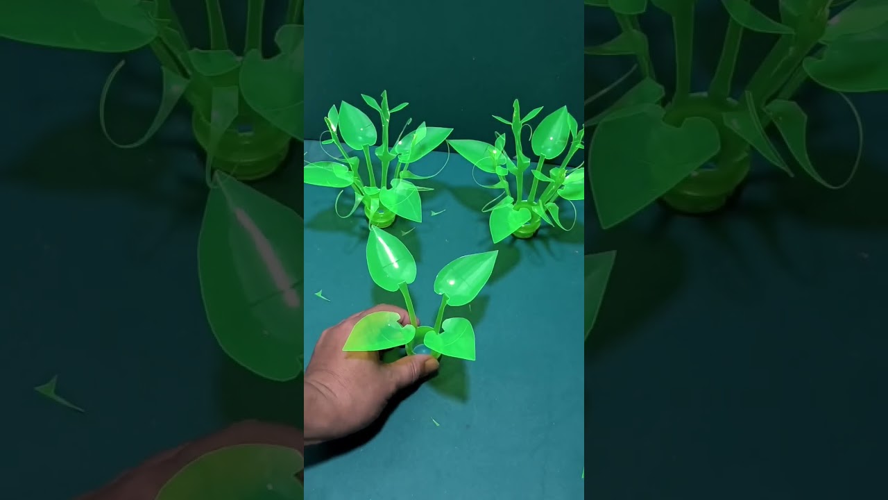 diy petal flower with leaves plastic bottle craft 