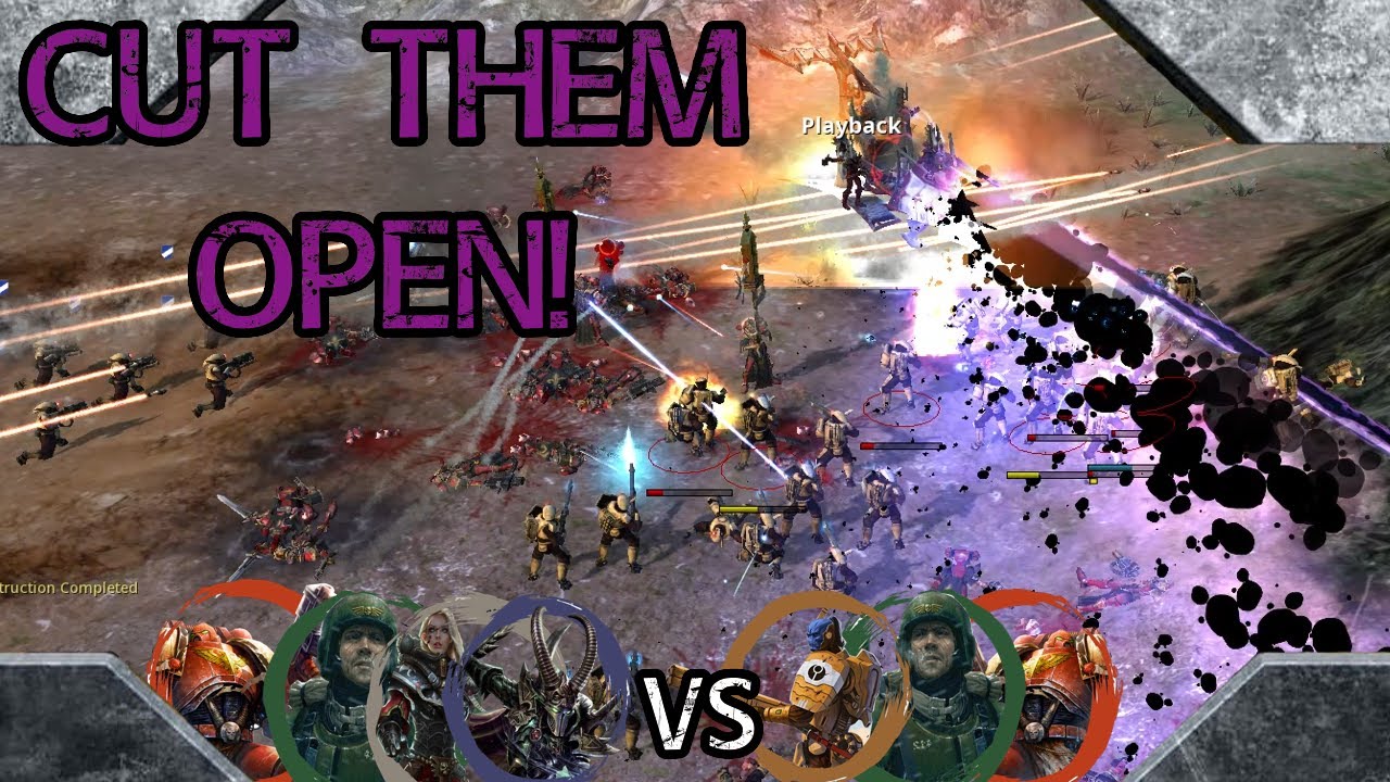 Dawn of War Definitive Edition: 3 vs 3 Tau, Imperial Guard, Space Marines vs Sisters, Deldar, IG, SM