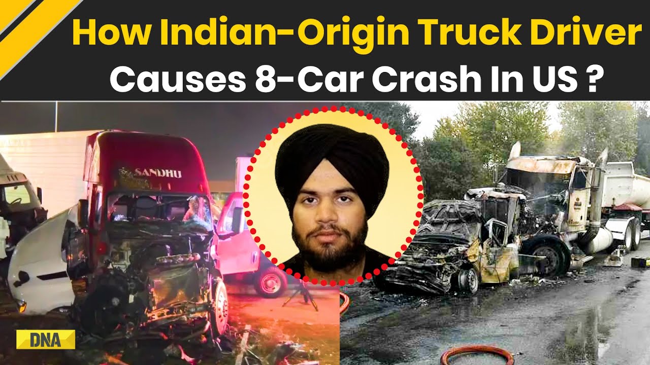 US News: Indian-Origin Truck Driver Triggers 8-Vehicle Pileup on US Freeway, Leaving 3 Dead