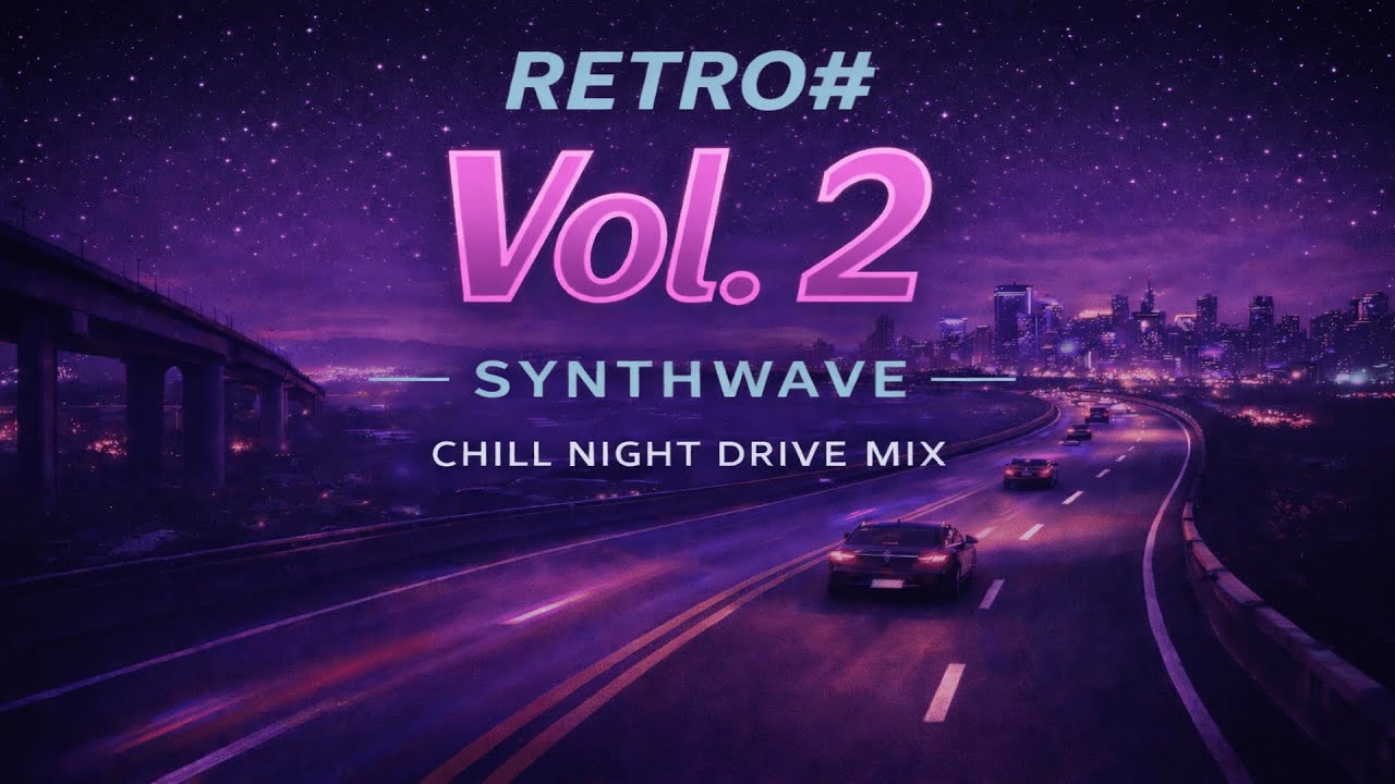 Retro# Vol. 2 – Synthwave Chill Night Drive Mix | CloudHarbor