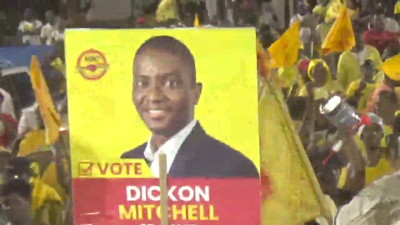 NDC campaign 2022 victory celebration at Lasagesse, St. David