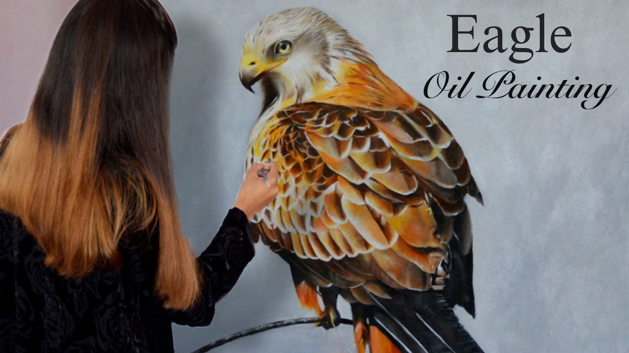How to Paint A Realistic Eagle | Eagle Oil Painting Tutorial Step by Step