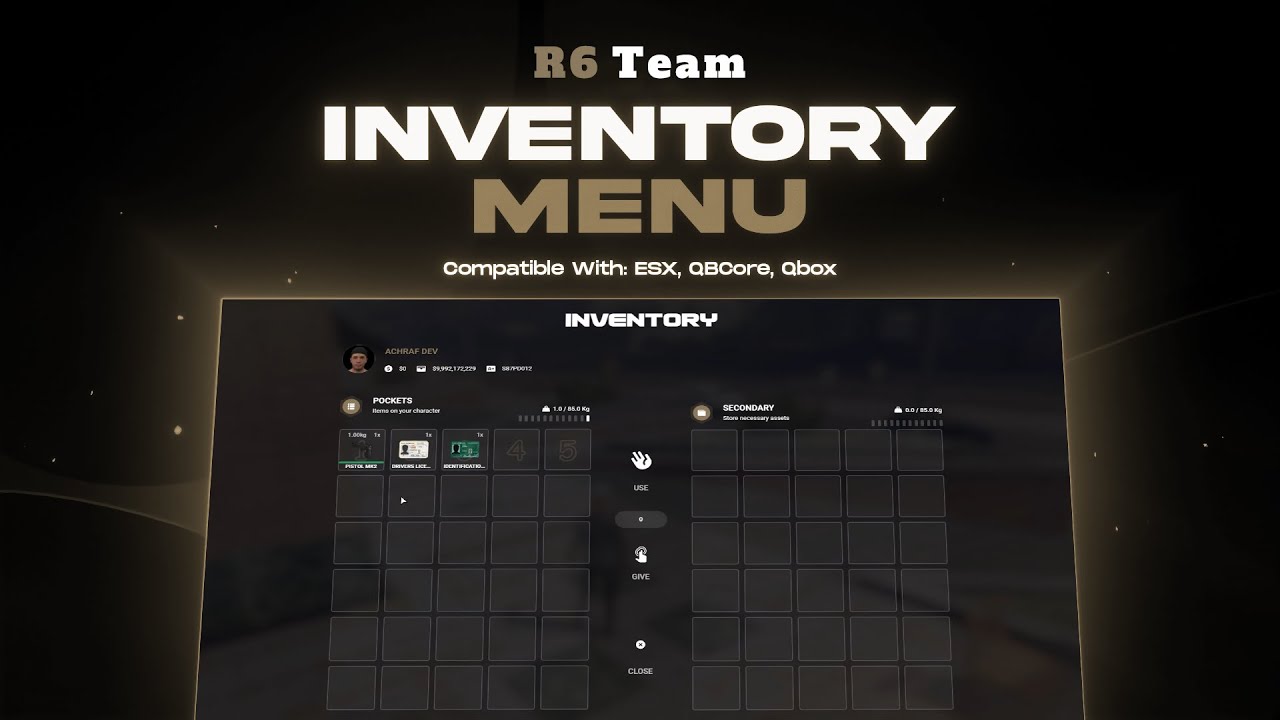 [QB/QBX/ESX] Ox-Inventory Redesign for FiveM