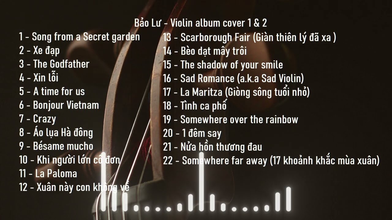 Violin album cover 1 & 2 - Bảo Lư