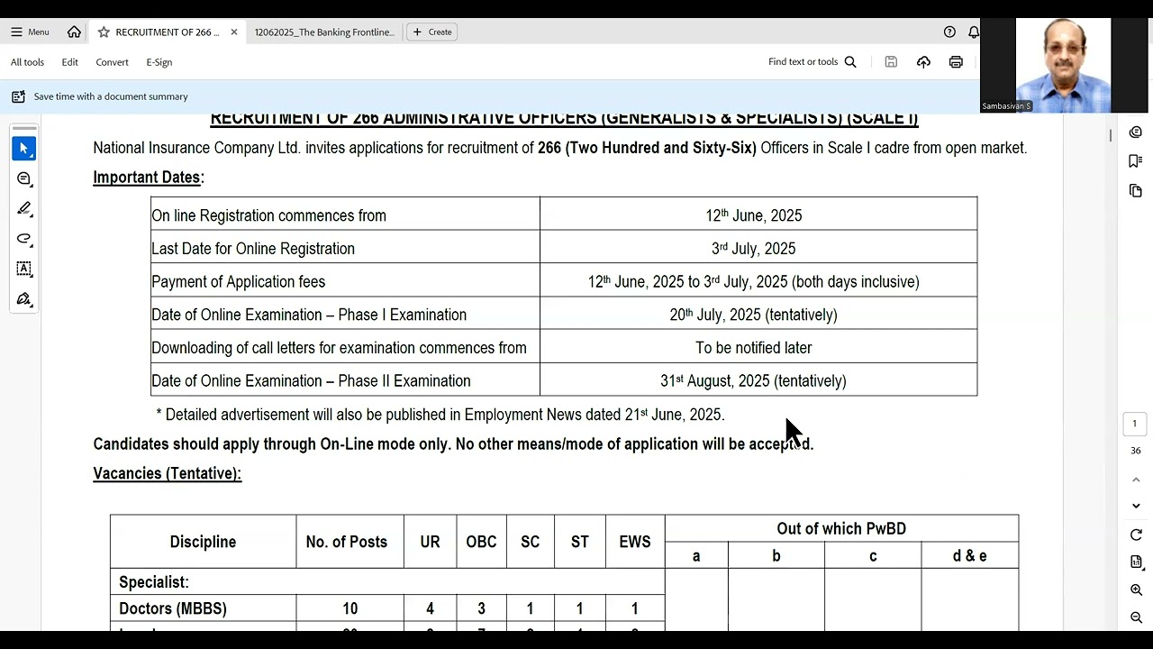 NATIONAL INSCE AO GENERALIST+SPECAILIST 266 POST PL APPLY--PL WAPP 9003037557 FOR INTERVEIW GUIDANCE