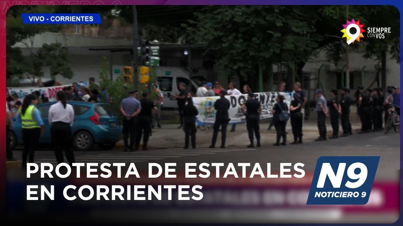 PROTESTA DE ESTATALES EN CORRIENTES