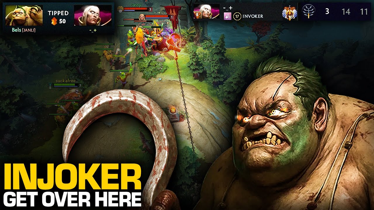 Когда Invoker встречает настоящего мастера крюков... [2 игры] | Официальный представитель Pudge