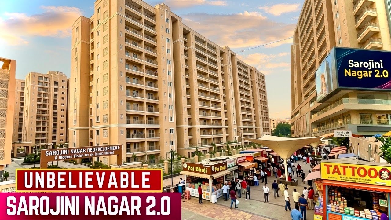 NEW INDIA : SAROJINI NAGAR 2.0! 😱 | Mega Redevelopment, Modern Infrastructure & Delhi Transformation