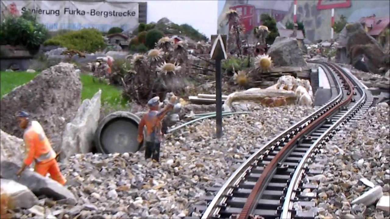 Saisonende 2016 bei der Gartenbahn Furka-Bergstrecke HD - Furka Garden Railway