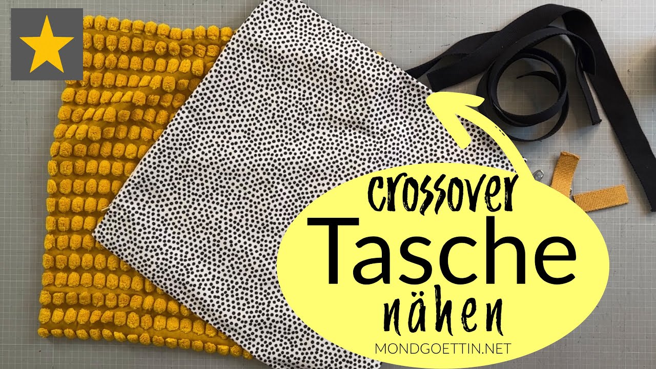 ✂️ EASYPEASY!! crossover Tasche nähen, Shopper mit 2 Varianten zum Tragen 🪡