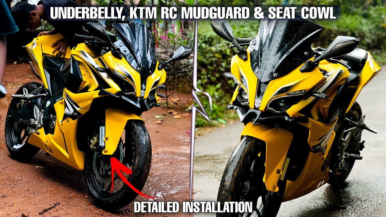 KTM RC mudguard, Underbelly & Seatcowl installation on RS200 | Tutorial explained in മലയാളം