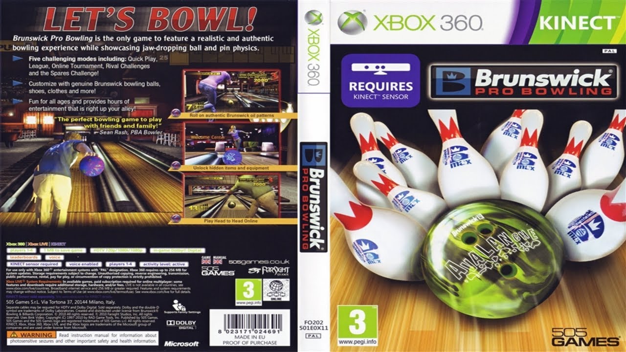 Brunswick Pro Bowling (2010) -  Full Gameplay  | XBOX 360 | Kinect | HD | 1080p |