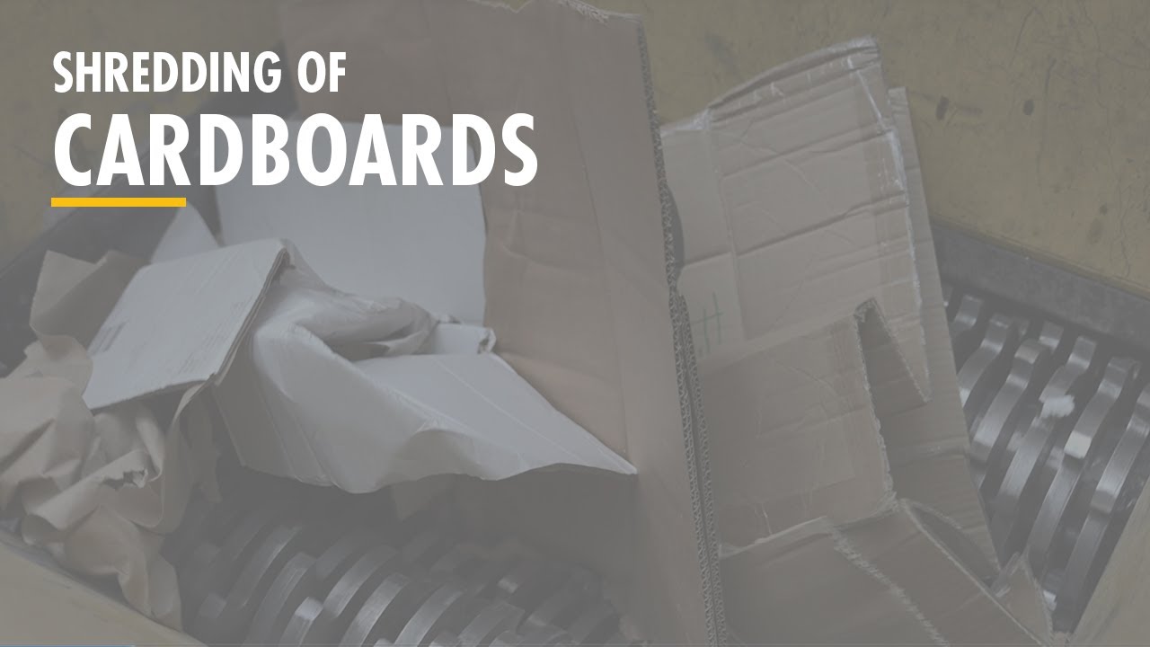 Reliable shredding of cardboards with an UNTHA shredder