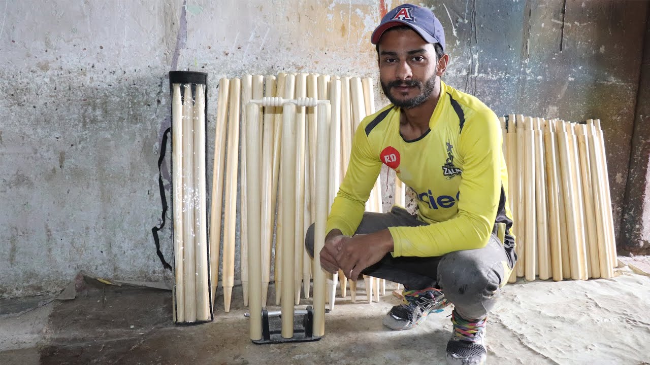 How to Make Wooden Cricket Wickets/Stumps And Bails With Amazing Skills