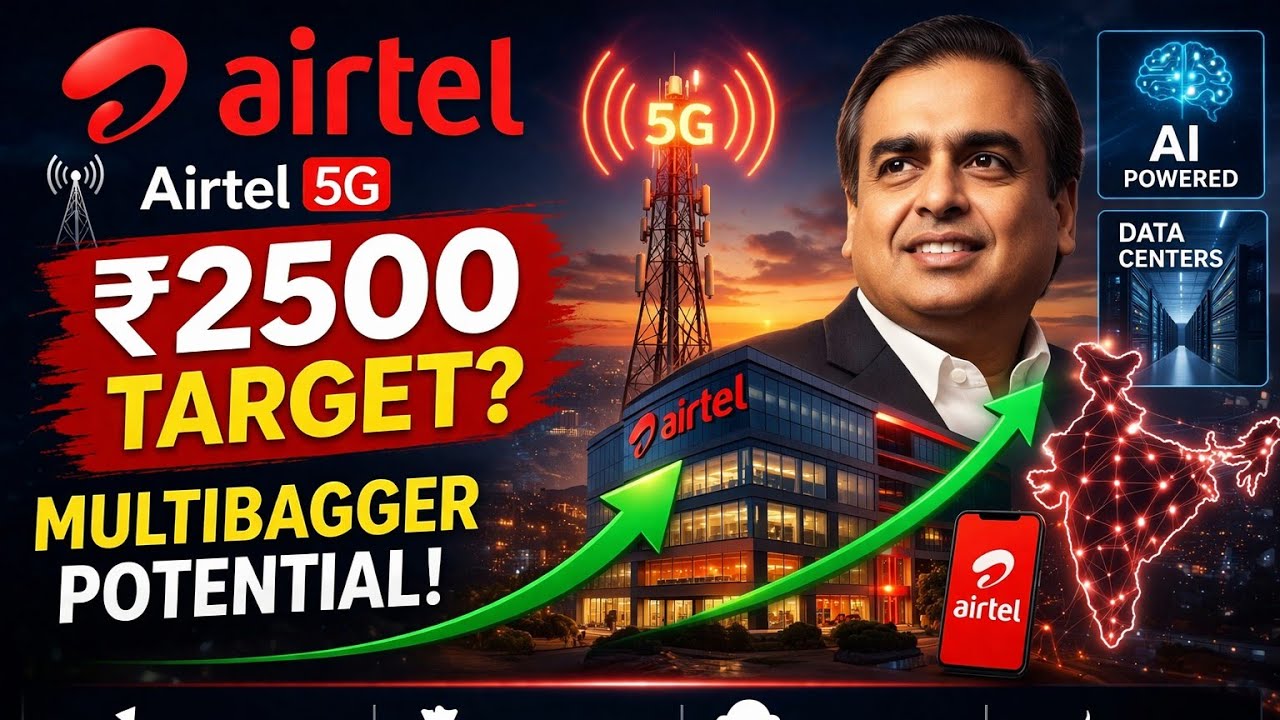 Airtel Stock Full Analysis 🔥 30% Growth Story | 5G, AI, Data Center Big Bet 📈 ARPU ₹209 &rarr; ₹300
