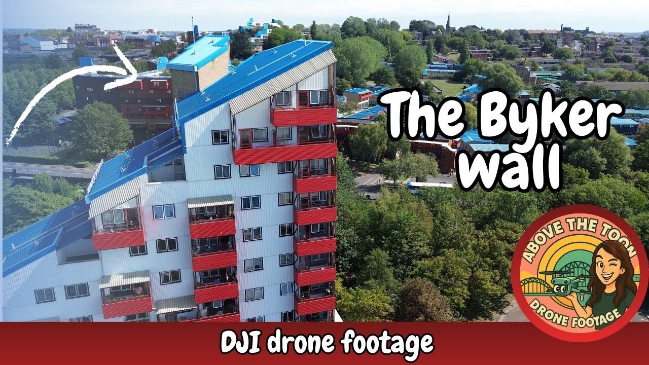 The Byker wall estate 4k drone footage August 2025
