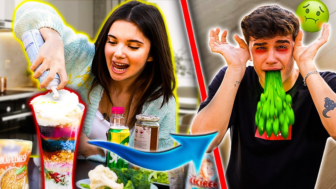 MARKETTEKİ HERŞEYİ KARIŞTIRIP İÇTİK! Smoothie Challenge! @siladundar1