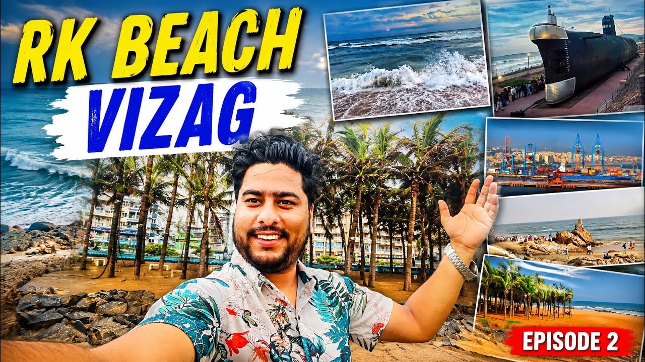 RK Beach Vizag! 🌧️ Near Submarine Museum Tour | Vizag 2026 | Most Beautiful Rainy Day 
