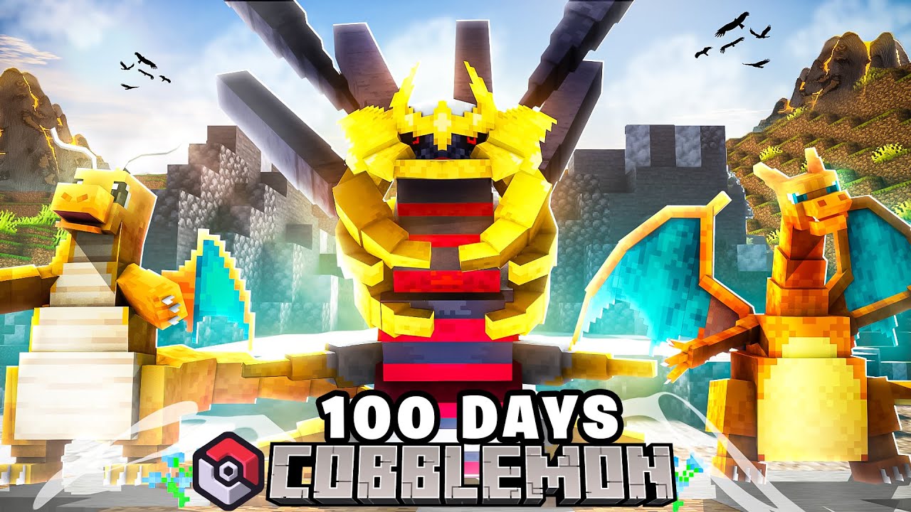 I Spent 100 Days as a DRAGON TRAINER in Pokémon Minecraft Cobblemon!