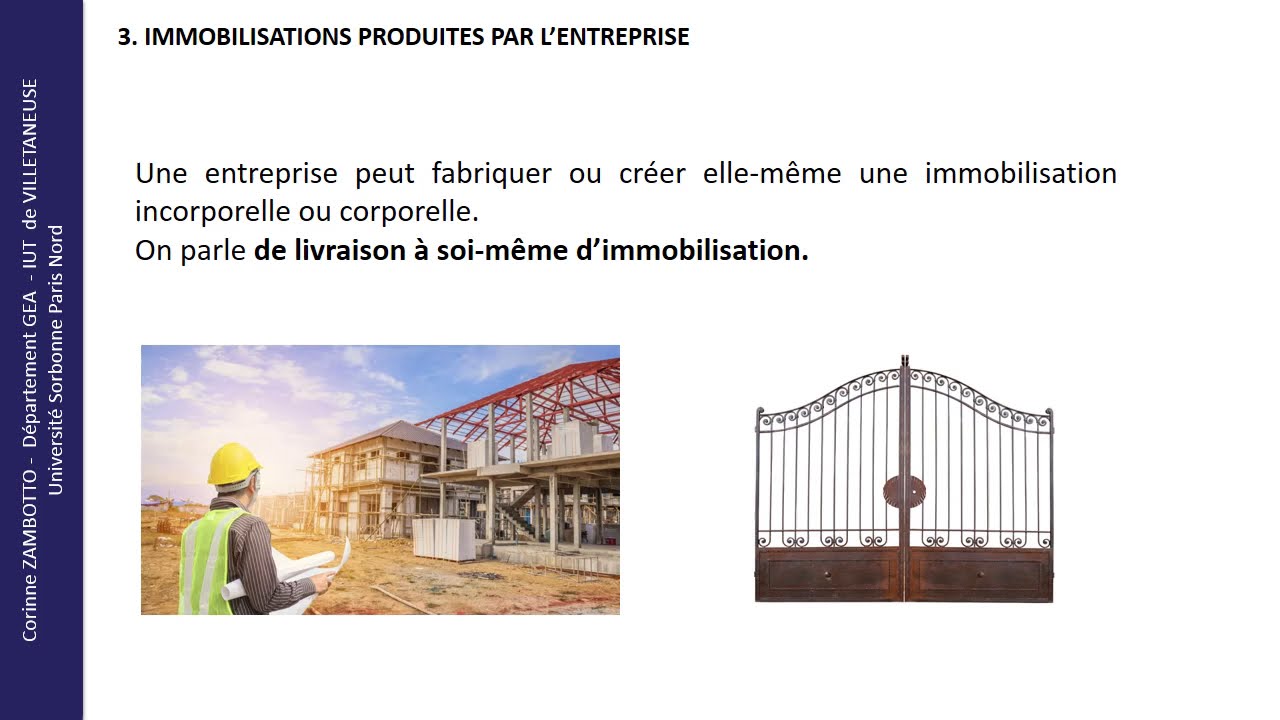 6.3. Cours de comptabilité  - GEA - Production immobilisée