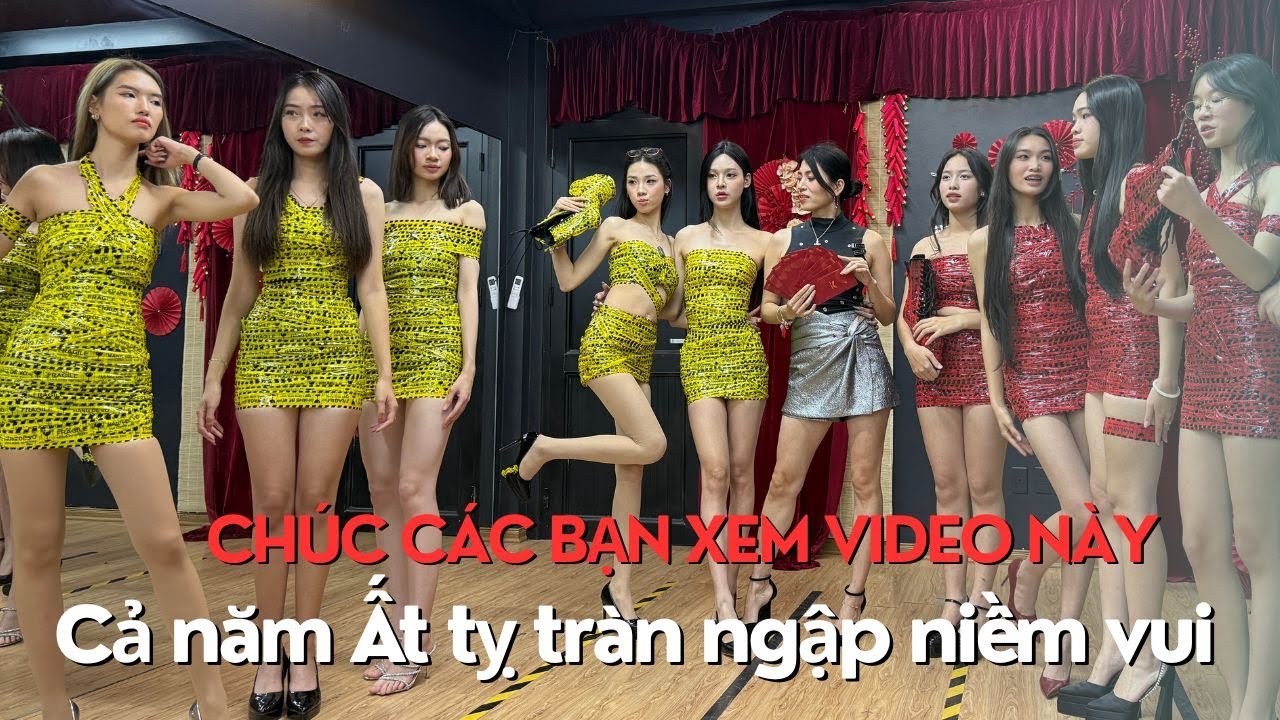 Đu trend quấn băng dính catwalk nhận lì xì cùng BYB