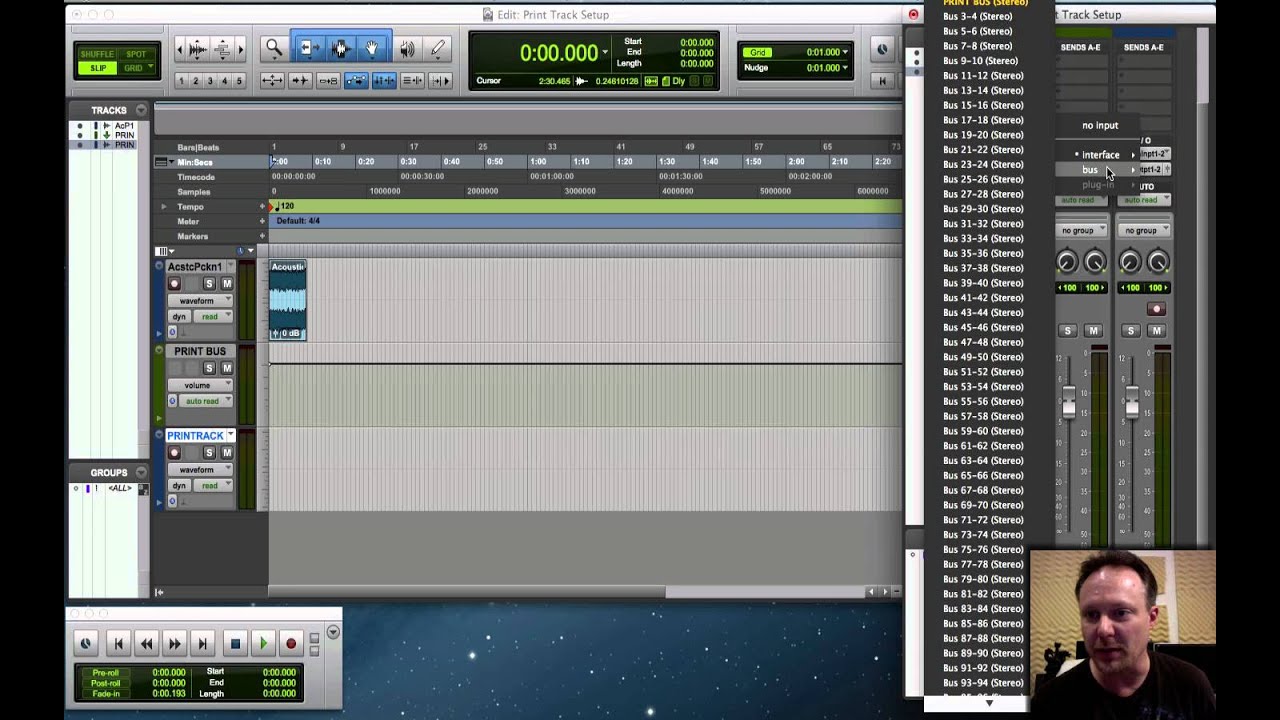 Pro Tools 101: Настройка печатного трека