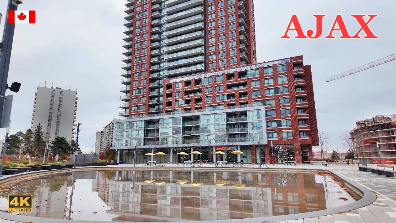 AJAX Ontario CANADA Waterfront Walking Tour 4K