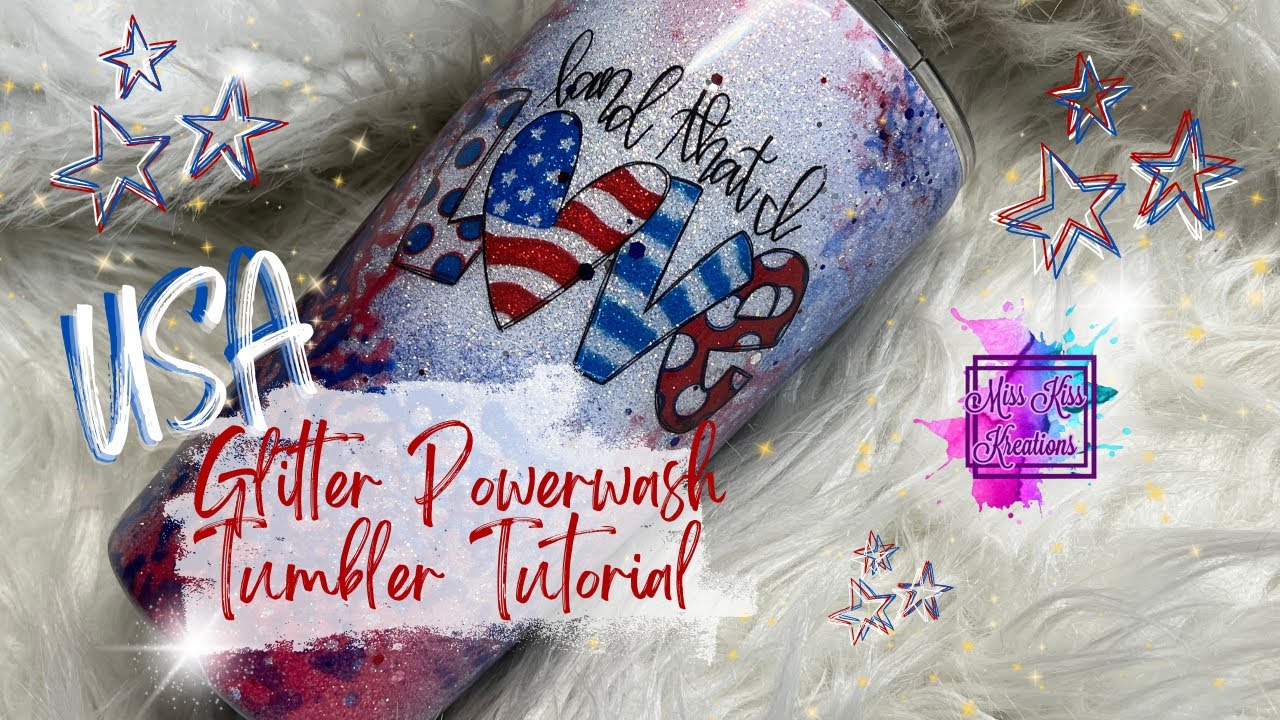 Glittered Powerwash Tumbler Tutorial | Beginners Tumbler Tutorial