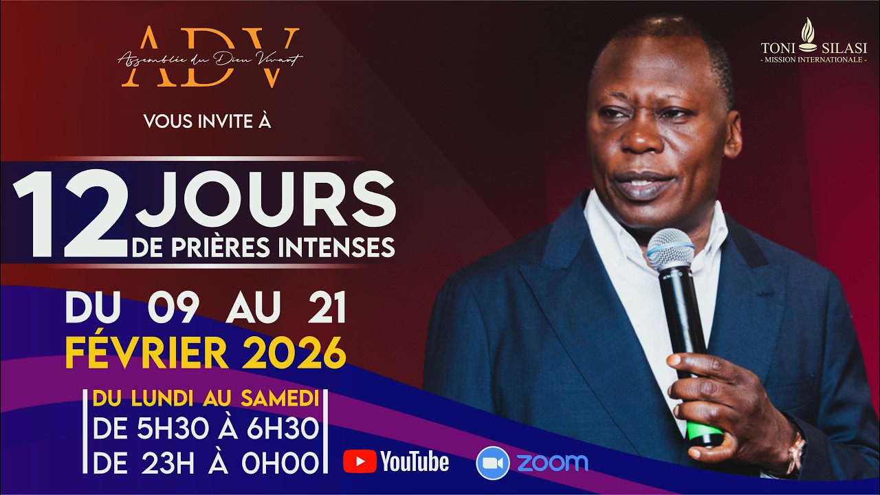 Session du soir - 12 Jours de prières - Lundi 09.02.2026 #prieredumatin #intercession #adoration