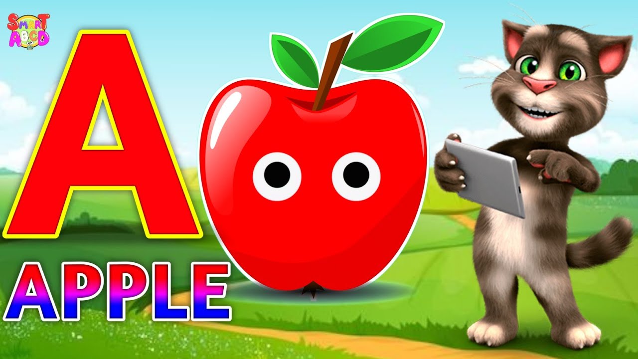 Phonics Song 2 with TWO Words in 3D - A For Apple🍎🍏- ABC Alphabet Songs with Sounds for Children's