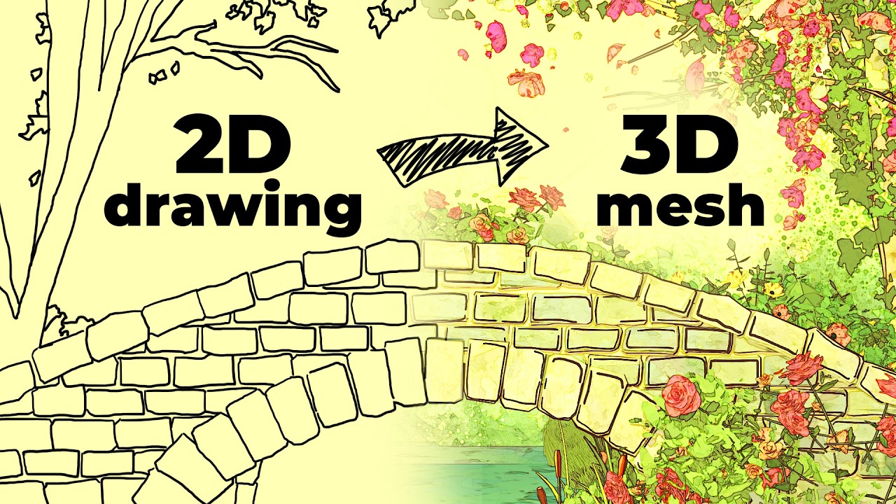 Как я превращаю 2D-рисунки в 3D-модели в Blender (бесплатный аддон Inkform)