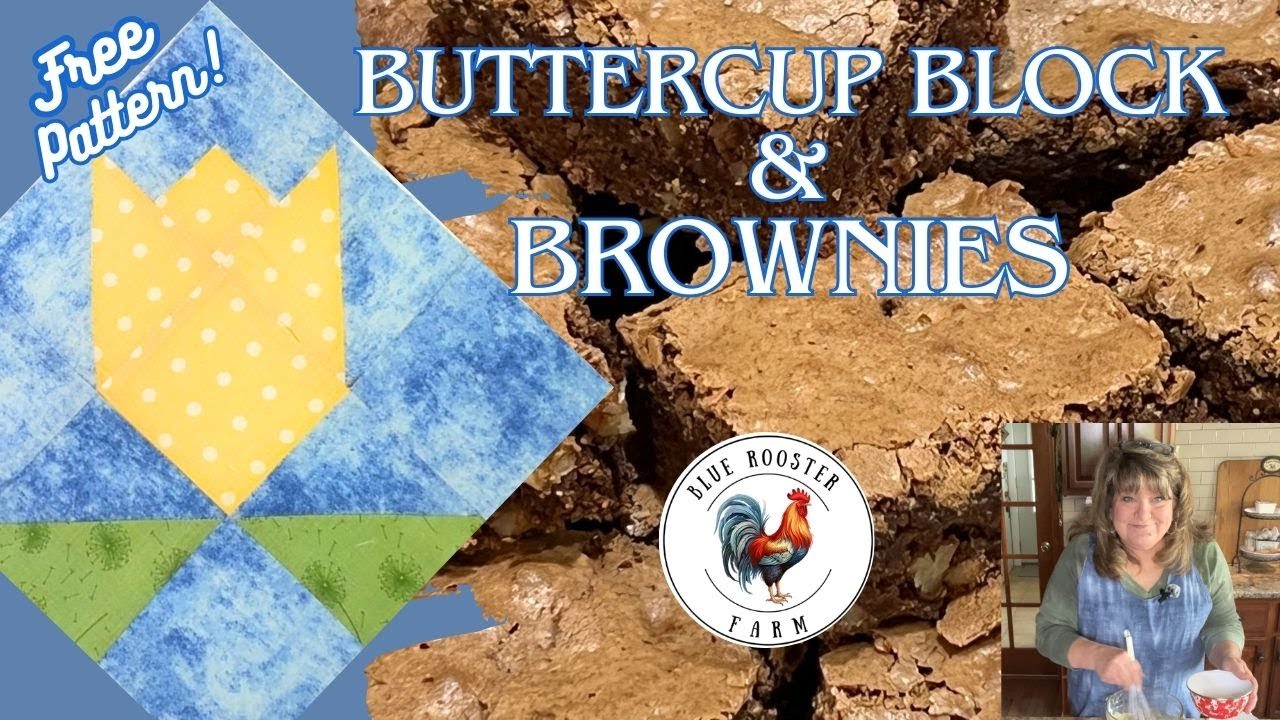 How to Make a Buttercup Quilt Block & Wesson Oil Brownies\Vintage Quilt Block and Recipe\Free PDF
