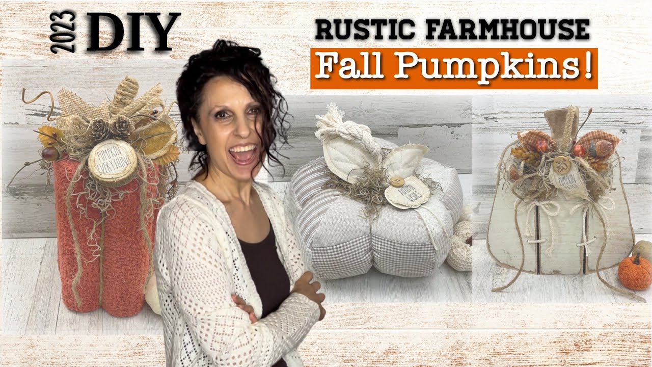 DIY Rustic Farmhouse Fall Pumpkin Crafts | DIY Pumpkin Crafts | DIY Fall Home Decor Crafts