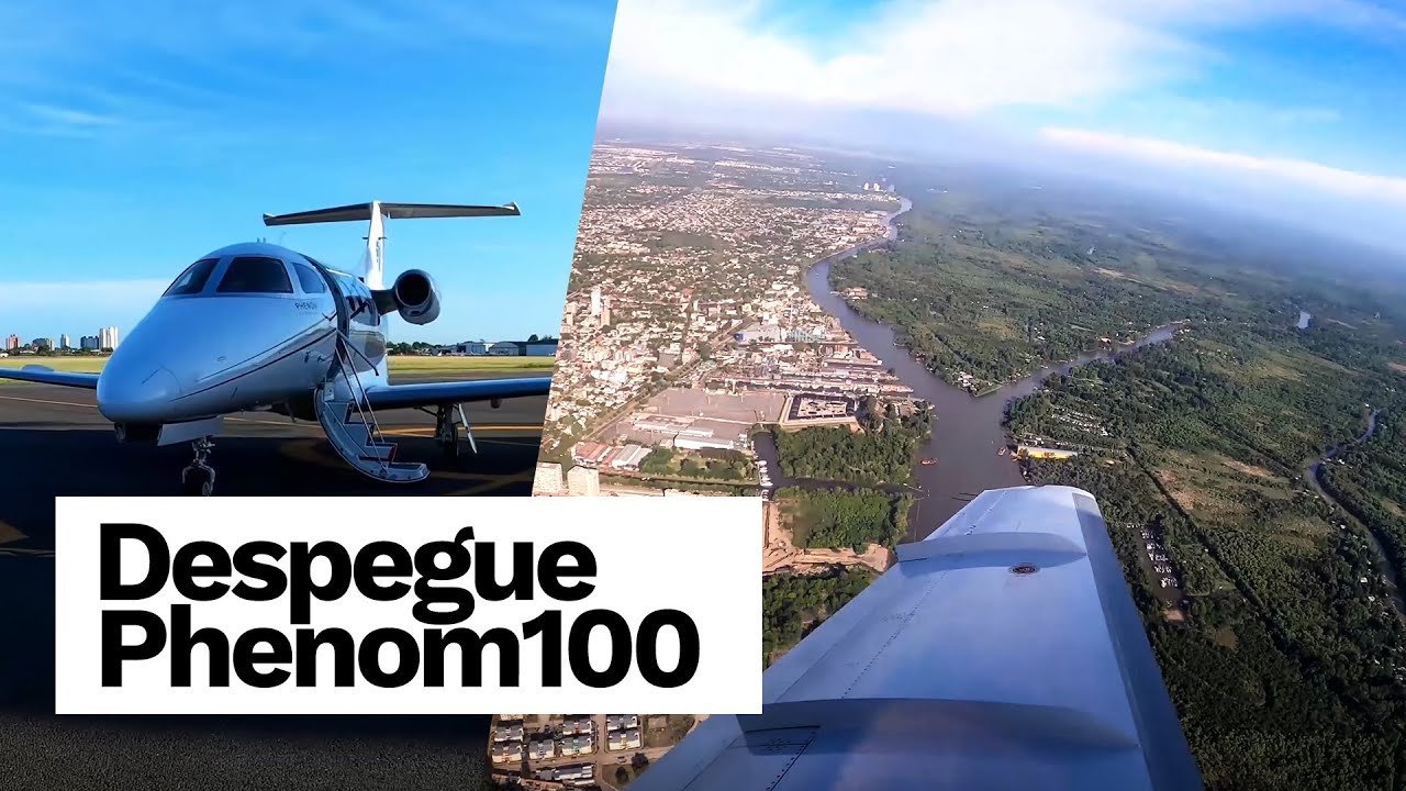 DESPEGUE EMBRAER PHENOM 100 | Aeropuerto Internacional de San Fernando, Buenos Aires 🛫 CALIDAD 4K