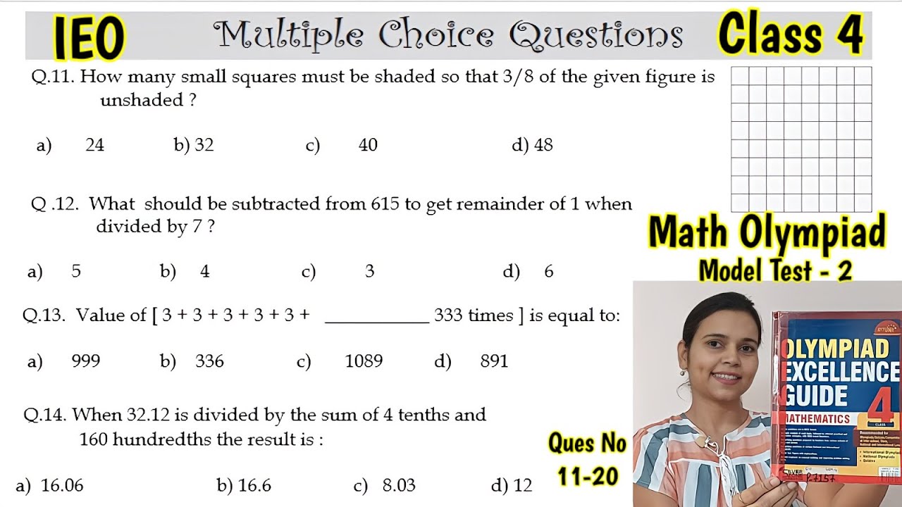 Olympiad Exam for Class 4 Maths 2023 | Maths Olympiad Mock Test for Class 4 | IMO Class 4