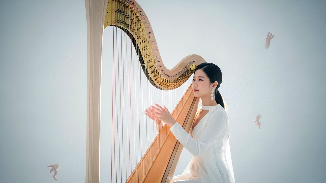 Arpa de Luz ☀️ Música Suave para Meditación, Relax y Sueño Profundo