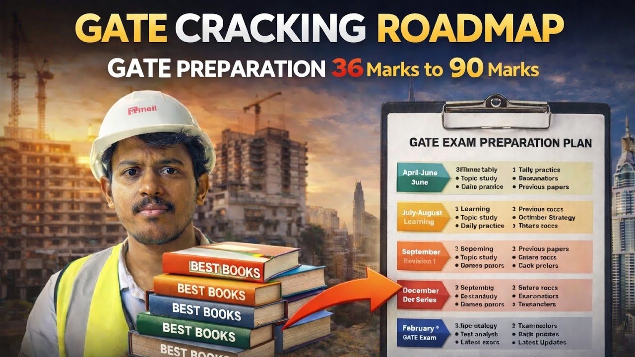 GATE Civil Engineering Complete Roadmap 2026 | Study Plan, Best Books & 90+ Marks Strategy