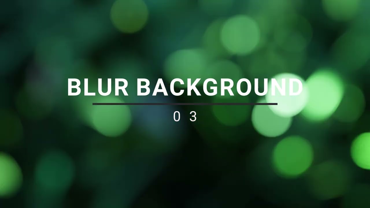 Bokeh Blur Background Animation - Loop Video