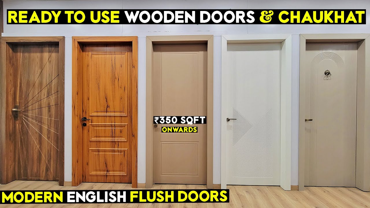 Ready To Use #woodendoors and #chaukhat || #timbermarket #kirtinagar || #flushdoors at Factory Price